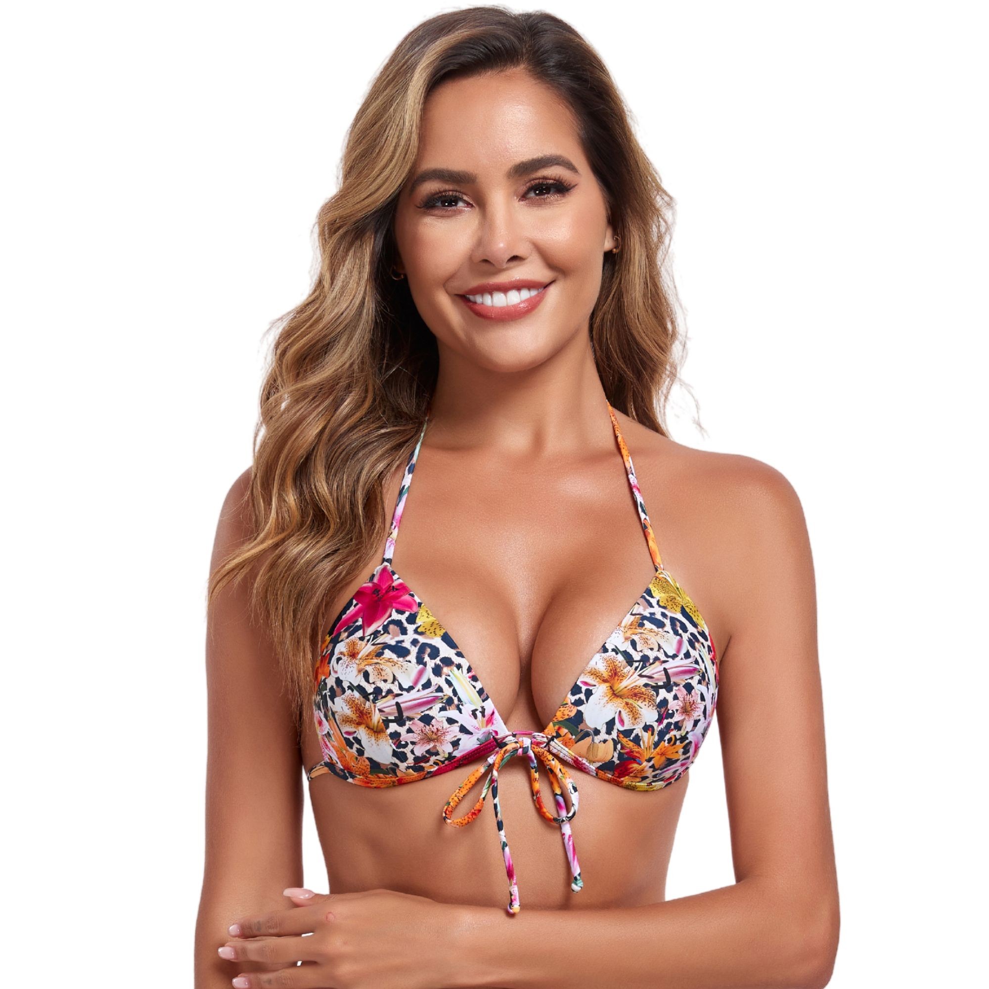 Trojuhelníkové push-up plavky RELLECIGA Desert Lily